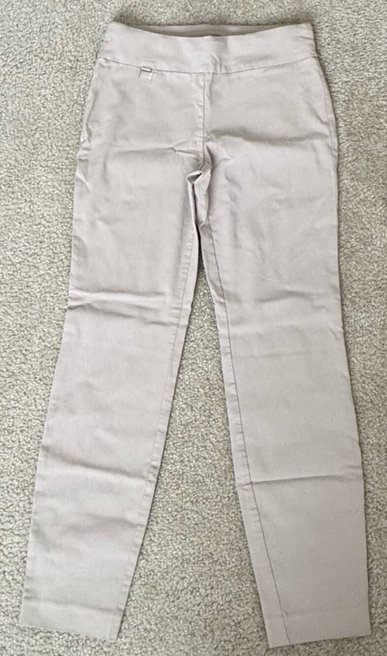 Alfani Pants Womens 6 Beige Slim Ankle Career Stretch Office Work Dress Pants